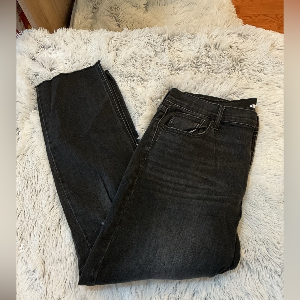 SOLD Old Navy straight ankle power jean black denim Women’s size 16 tall